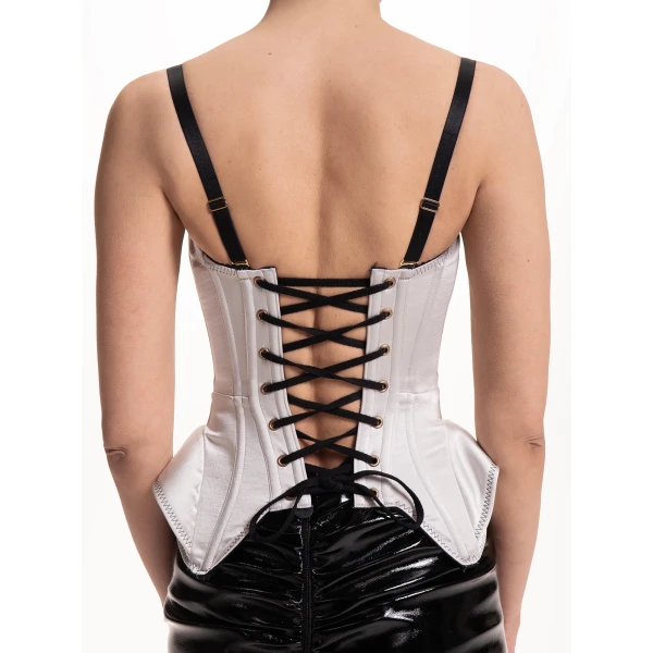 Maria Lucia Hohan Chantal Corset in Moonbeam | Sleeveless | Luxury Shoes 