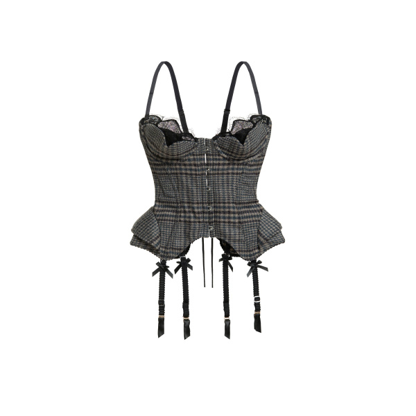 Maria Lucia Hohan Chantal Corset in Tweed | Sleeveless | Luxury Shoes 