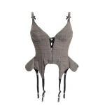Maria Lucia Hohan Christa X Corset in Check | Sleeveless | Luxury Shoes 