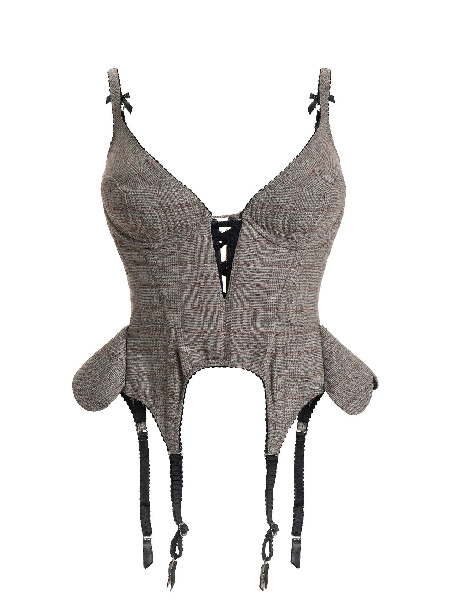 Maria Lucia Hohan Christa X Corset in Check Maria Lucia Hohan Christa X Corset in Check | Sleeveless | Luxury Shoes