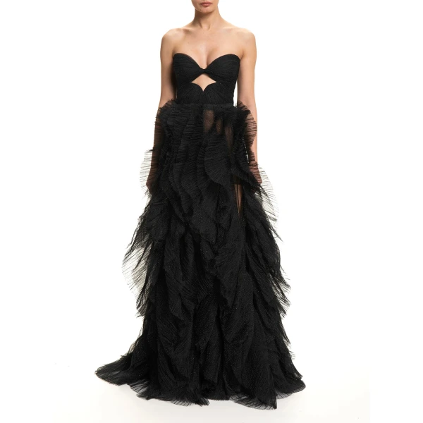 Maria Lucia Hohan Coleen Gown in Black | Evening Gowns | Luxury Shoes 