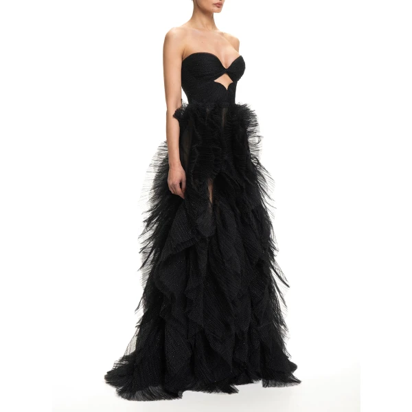 Maria Lucia Hohan Coleen Gown in Black | Evening Gowns | Luxury Shoes 