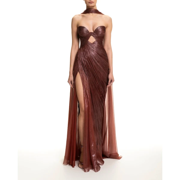 Maria Lucia Hohan Cris Shawl in Truffle | Scarves | Luxury Shoes 