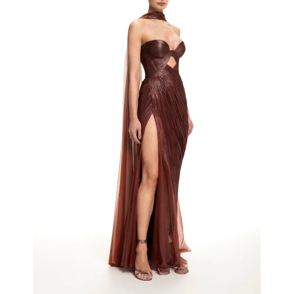 Maria Lucia Hohan Cris Shawl in Truffle | Scarves | Luxury Shoes 