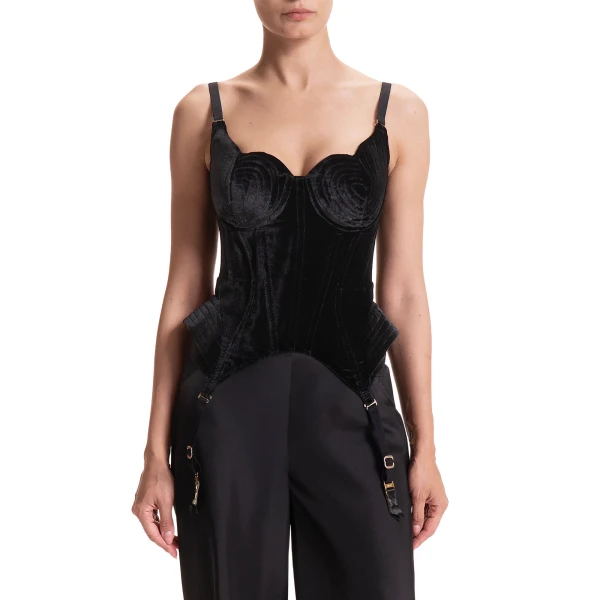 Maria Lucia Hohan Denver Corset in Black | Sleeveless | Luxury Shoes 