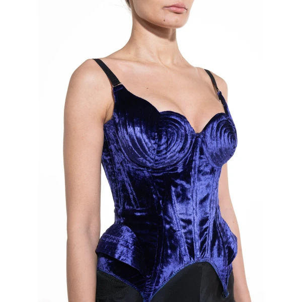 Maria Lucia Hohan Denver Corset in Blue | Sleeveless | Luxury Shoes 