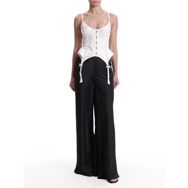 Maria Lucia Hohan Elea Corset in White | Sleeveless | Luxury Shoes 