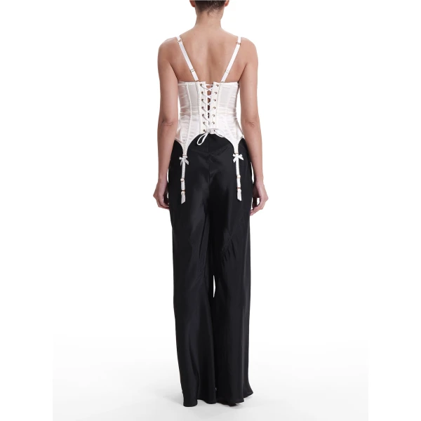 Maria Lucia Hohan Elea Corset in White | Sleeveless | Luxury Shoes 