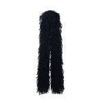 Maria Lucia Hohan Enya Fringe Scarf in Black | Scarves | Luxury Shoes 