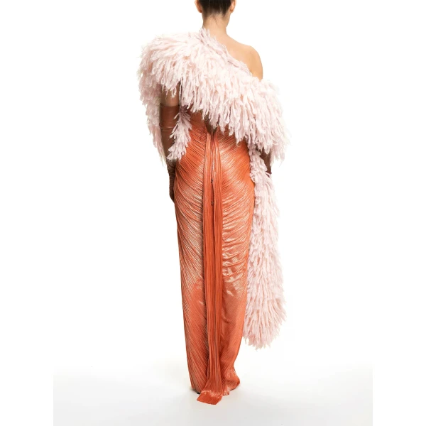 Maria Lucia Hohan Enya Fringe Scarf in Pink | Scarves | Luxury Shoes 
