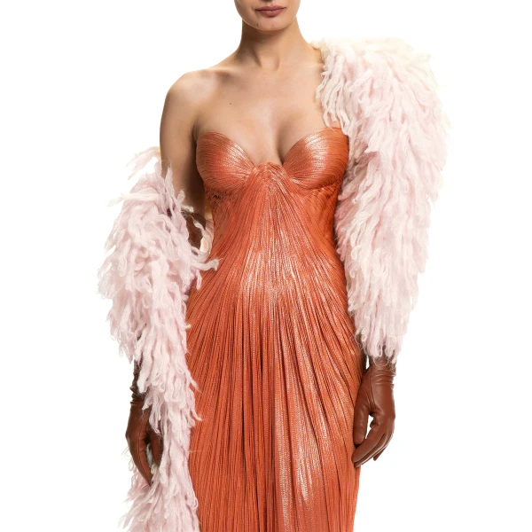 Maria Lucia Hohan Enya Fringe Scarf in Pink | Scarves | Luxury Shoes 