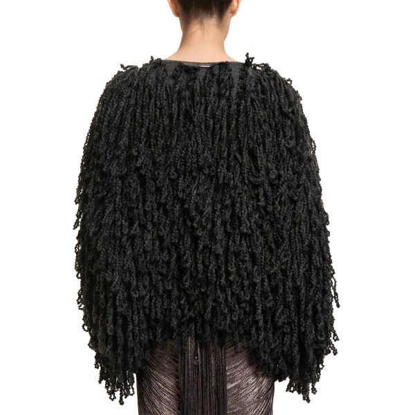 Maria Lucia Hohan Fussili Cape in Black | Scarves | Luxury Shoes 