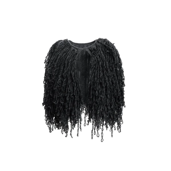 Fussili Cape in Black