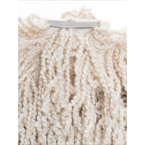 Maria Lucia Hohan Fussili Cape in Ivory | Scarves | Luxury Shoes 