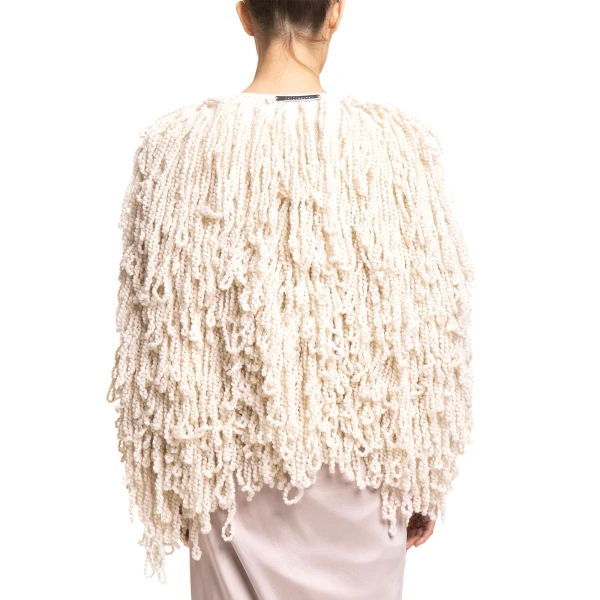 Maria Lucia Hohan Fussili Cape in Ivory | Scarves | Luxury Shoes 