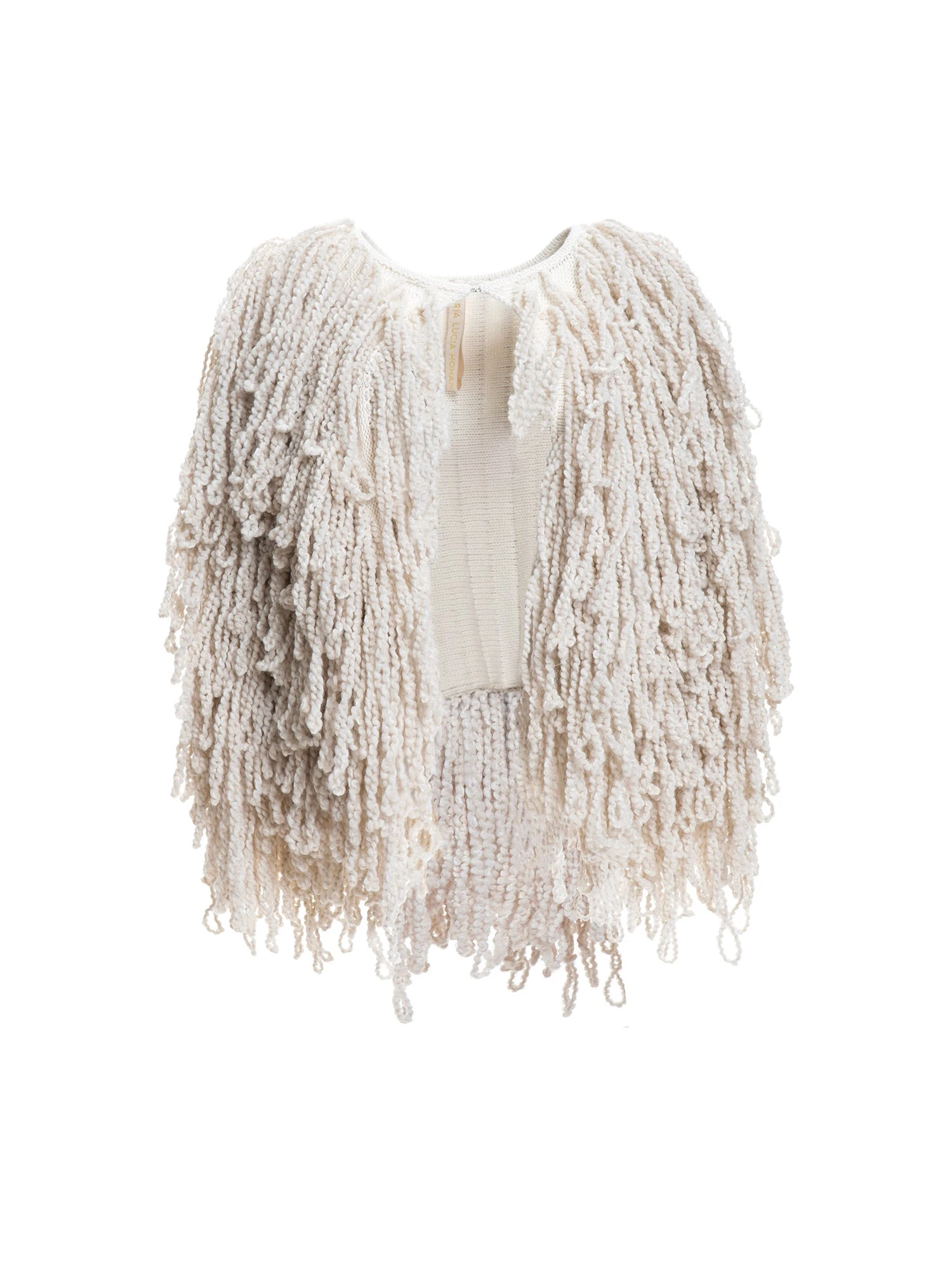 Maria Lucia Hohan Fussili Cape in Ivory Maria Lucia Hohan Fussili Cape in Ivory | Scarves | Luxury Shoes
