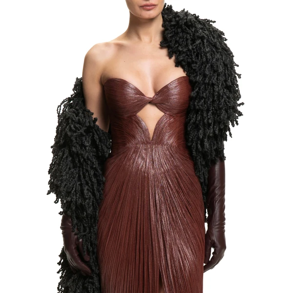 Maria Lucia Hohan Fussili Scarf in Black | Scarves | Luxury Shoes 