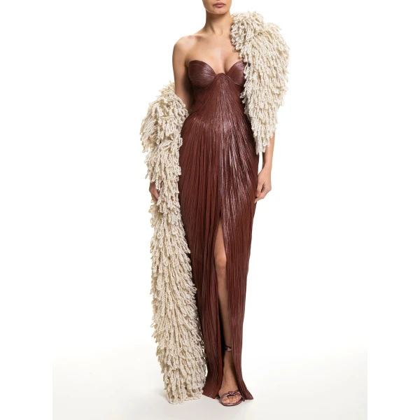 Maria Lucia Hohan Fussili Scarf in Ivory | Scarves | Luxury Shoes 