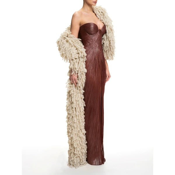 Maria Lucia Hohan Fussili Scarf in Ivory | Scarves | Luxury Shoes 
