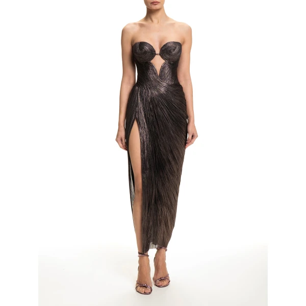 Maria Lucia Hohan Huda Gown in Incense | Evening Gowns | Luxury Shoes 