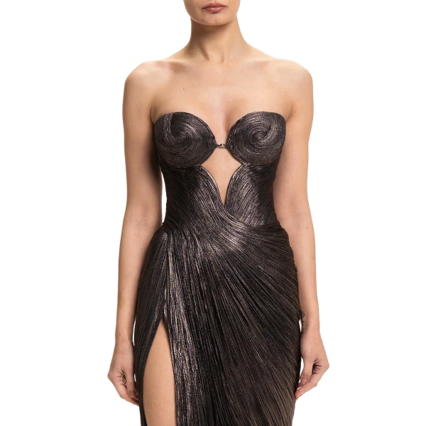 Maria Lucia Hohan Huda Gown in Incense | Evening Gowns | Luxury Shoes 