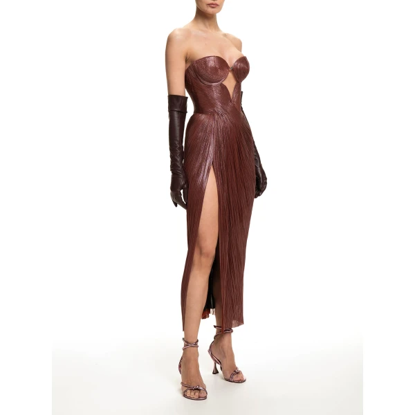 Maria Lucia Hohan Huda Gown in Truffle | Evening Gowns | Luxury Shoes 