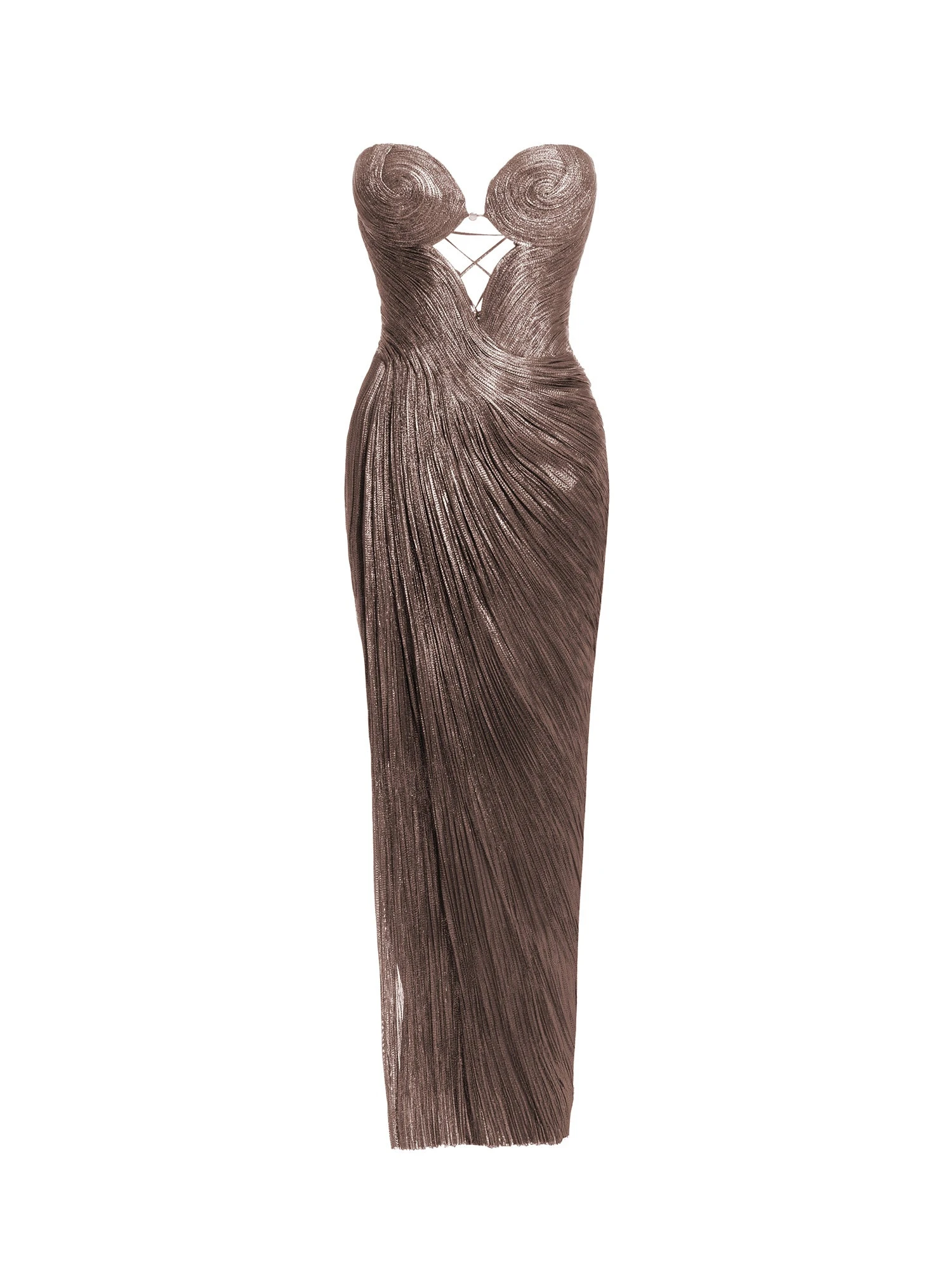 Maria Lucia Hohan Huda Gown in Woodsmoke Maria Lucia Hohan Huda Gown in Woodsmoke | Evening Gowns | Luxury Shoes