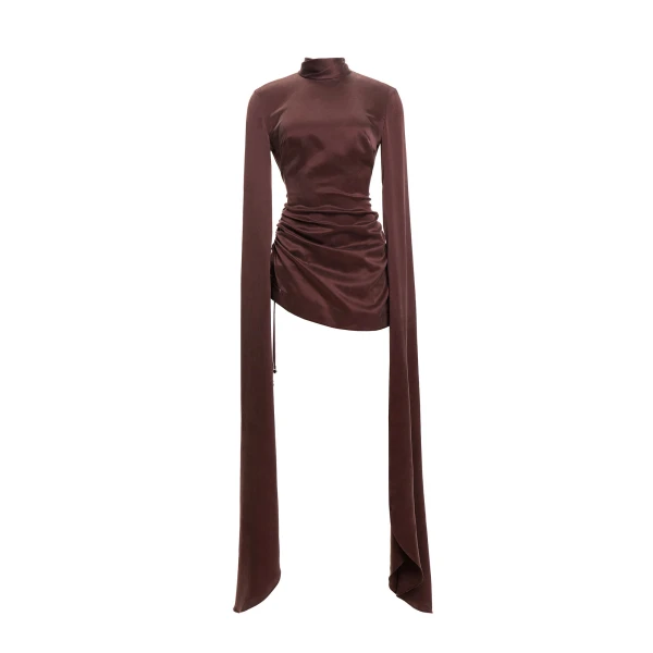 Jamila Mini Dress in Bitter Chocolate