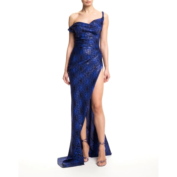 Maria Lucia Hohan Kimi Gown in Amparo Houndstooth | Evening Gowns | Luxury Shoes 