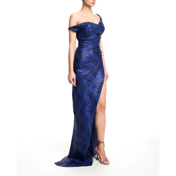 Maria Lucia Hohan Kimi Gown in Amparo Houndstooth | Evening Gowns | Luxury Shoes 