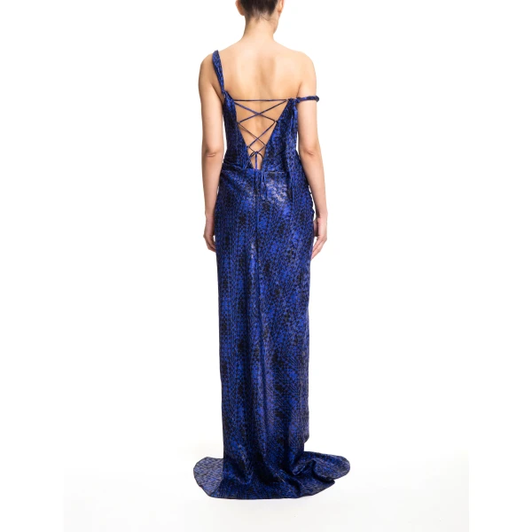 Maria Lucia Hohan Kimi Gown in Amparo Houndstooth | Evening Gowns | Luxury Shoes 