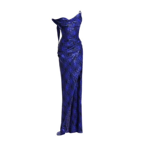 Kimi Gown in Amparo Houndstooth