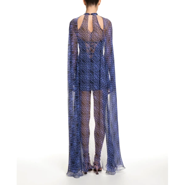 Maria Lucia Hohan Klara Cape in Amparo Houndstooth | Scarves | Luxury Shoes 