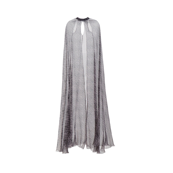Maria Lucia Hohan Klara Cape in Pink Houndstooth | Scarves | Luxury Shoes 