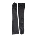 Maria Lucia Hohan Leandra Long Leather Gloves in Black | Gloves | Luxury Shoes 