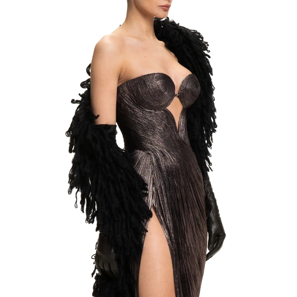 Maria Lucia Hohan Leandra Long Leather Gloves in Black | Gloves | Luxury Shoes 