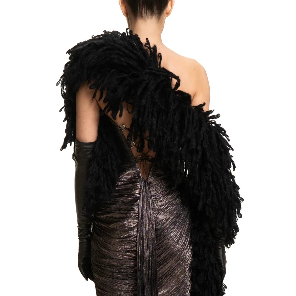 Maria Lucia Hohan Leandra Long Leather Gloves in Black | Gloves | Luxury Shoes 