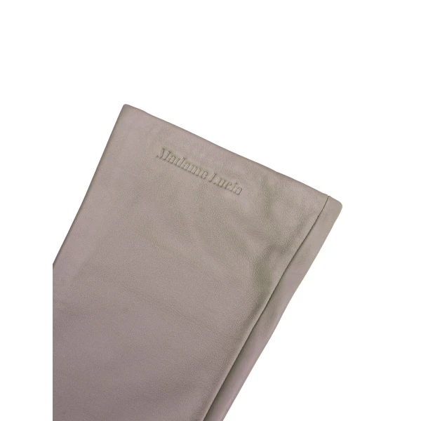 Maria Lucia Hohan Leandra Long Leather Gloves in Taupe | Gloves | Luxury Shoes 