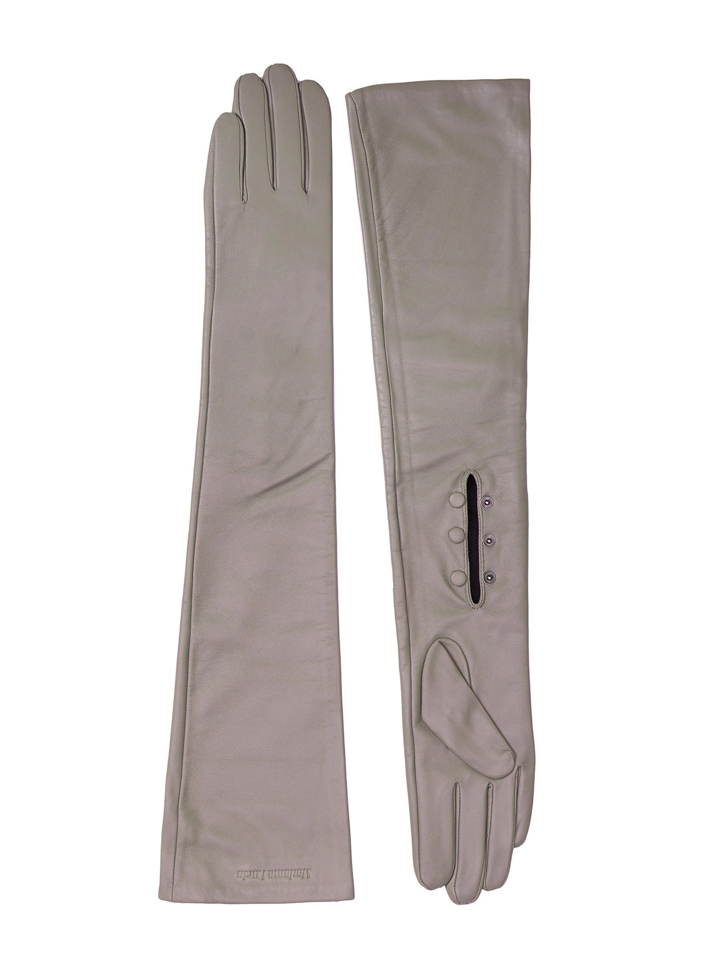 Maria Lucia Hohan Leandra Long Leather Gloves in Taupe Maria Lucia Hohan Leandra Long Leather Gloves in Taupe | Gloves | Luxury Shoes