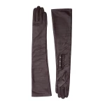 Maria Lucia Hohan Leandra Long Leather Gloves in Truffle | Gloves | Luxury Shoes 