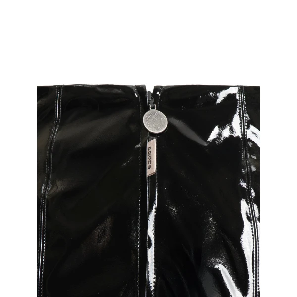 Maria Lucia Hohan Lory Latex Mini Skirt in Black | Mini Skirts | Luxury Shoes 