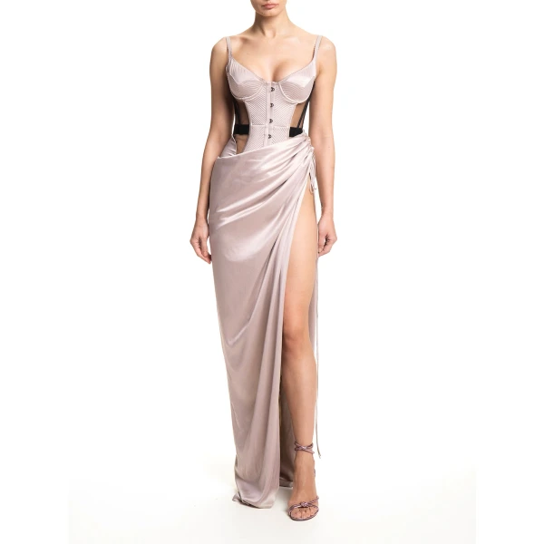 Maria Lucia Hohan Maleena Gown in Birch | Evening Gowns | Luxury Shoes 