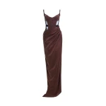 Maria Lucia Hohan Maleena Gown in Bitter Chocolate | Evening Gowns | Luxury Shoes 