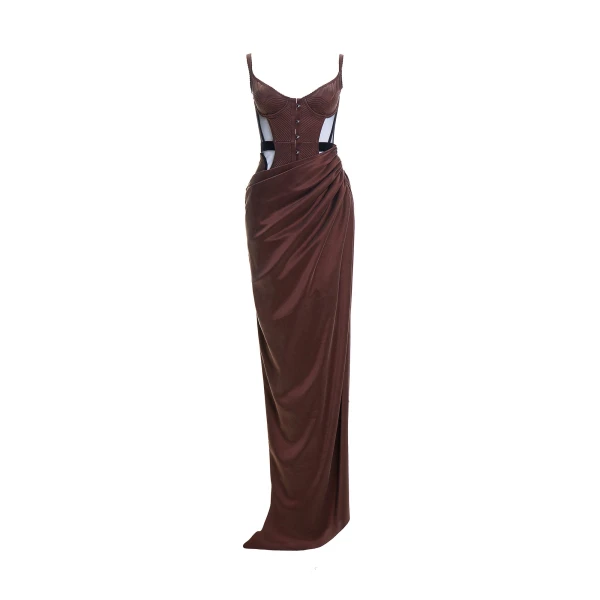 Maleena Gown in Bitter Chocolate