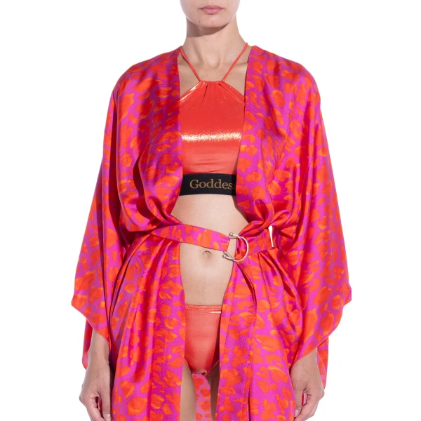 Maria Lucia Hohan Mary Kaftan in Pink Print | Robes | Luxury Shoes 