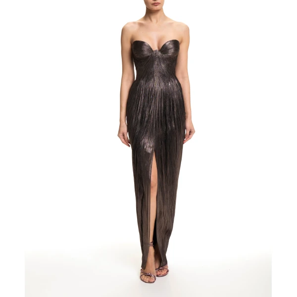 Maria Lucia Hohan Nadira Gown in Incense | Evening Gowns | Luxury Shoes 