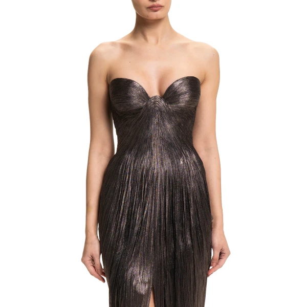 Maria Lucia Hohan Nadira Gown in Incense | Evening Gowns | Luxury Shoes 