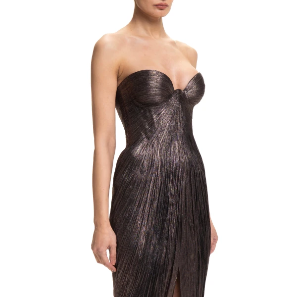 Maria Lucia Hohan Nadira Gown in Incense | Evening Gowns | Luxury Shoes 
