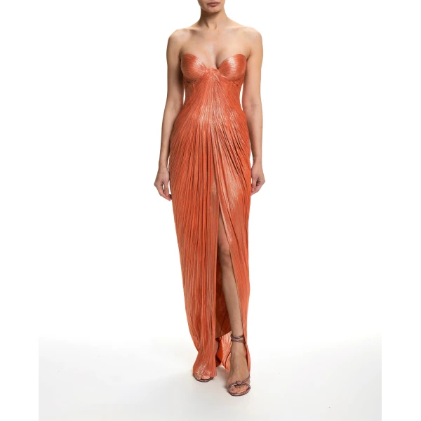 Maria Lucia Hohan Nadira Gown in Peach Fizz | Evening Gowns | Luxury Shoes 