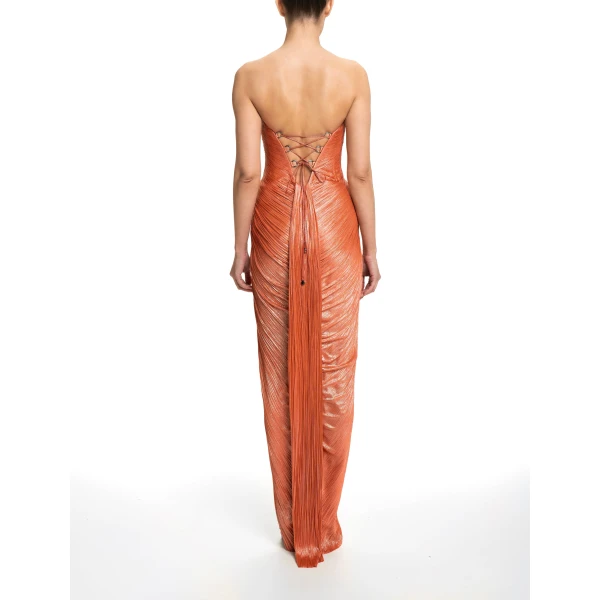 Maria Lucia Hohan Nadira Gown in Peach Fizz | Evening Gowns | Luxury Shoes 